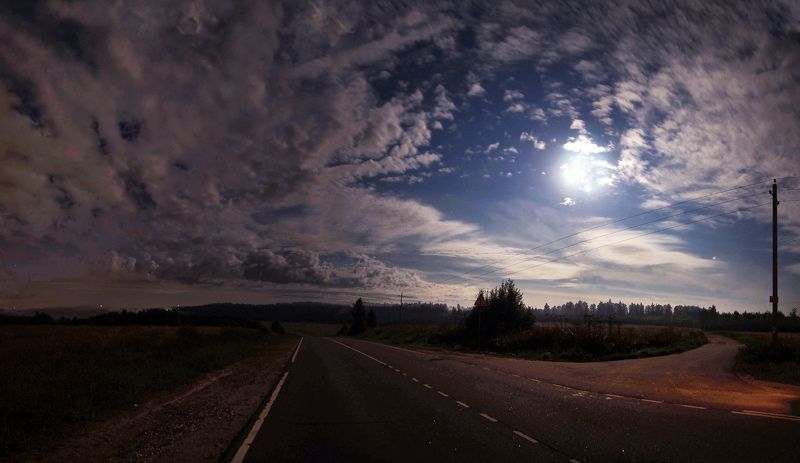 ночь,луна.  фото превью