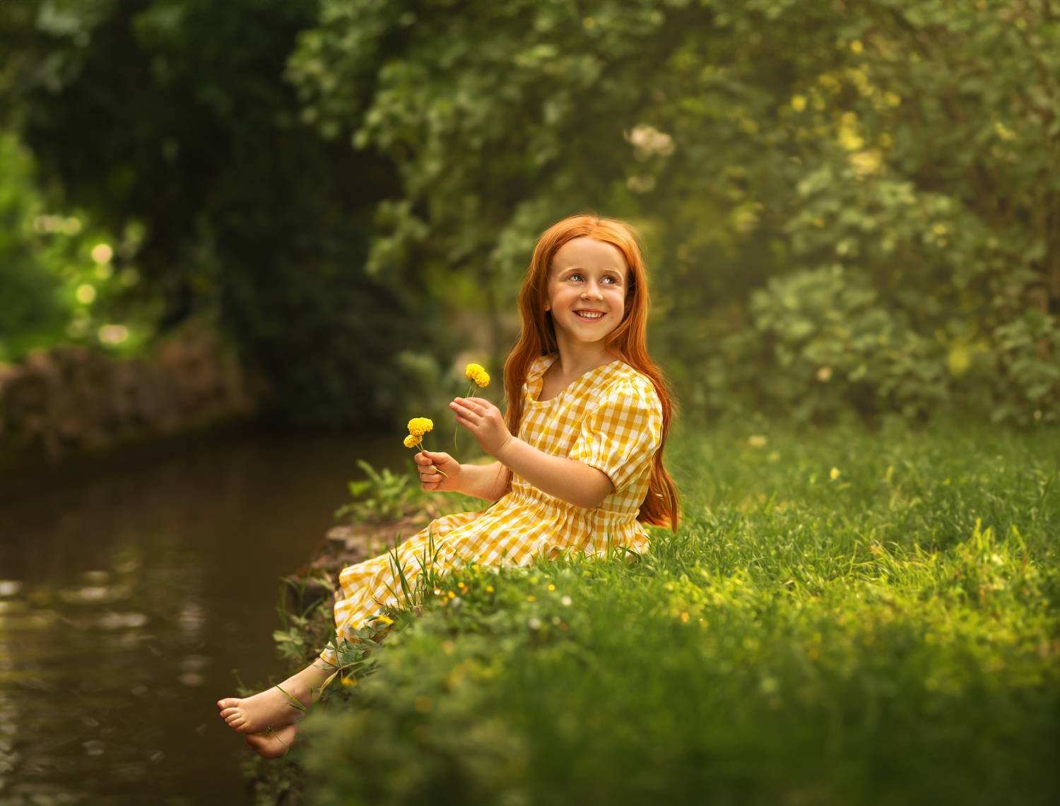 kids child nature flowers portrait, &Aacute;ngela Dominguez