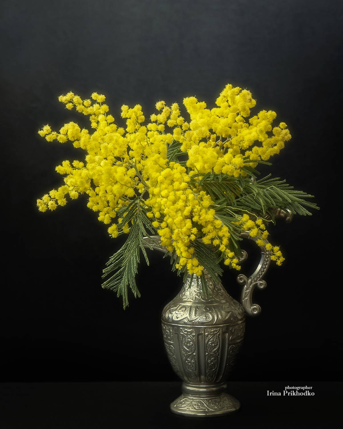 натюрморт, цветы, мимоза, Приходько Ирина
