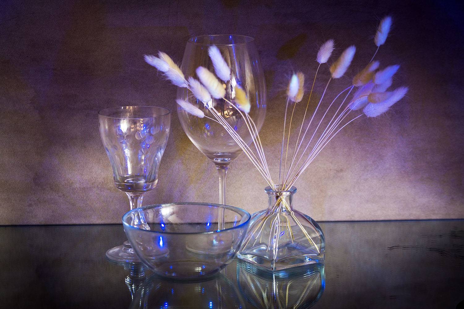 натюрморт, стекло, сухоцветы, Людмила Павловна