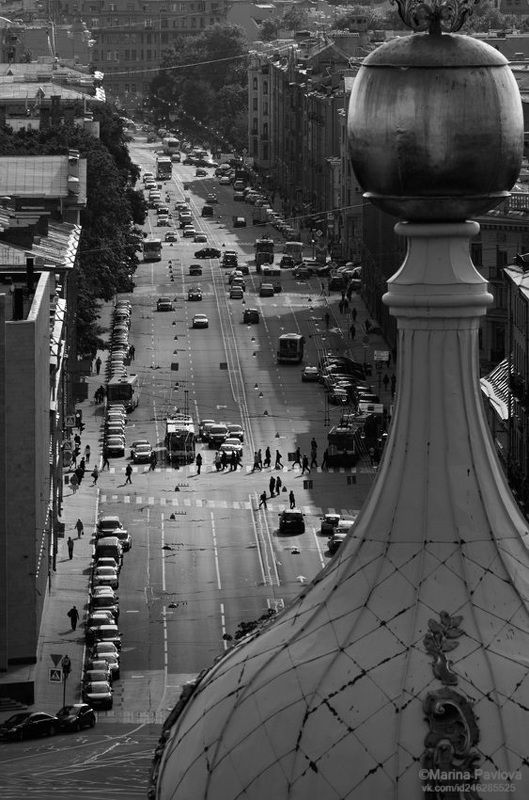 город, архитектура, санкт-петербург, чёрно-белое фото, собор, храм Все под Богом ходим... фото превью