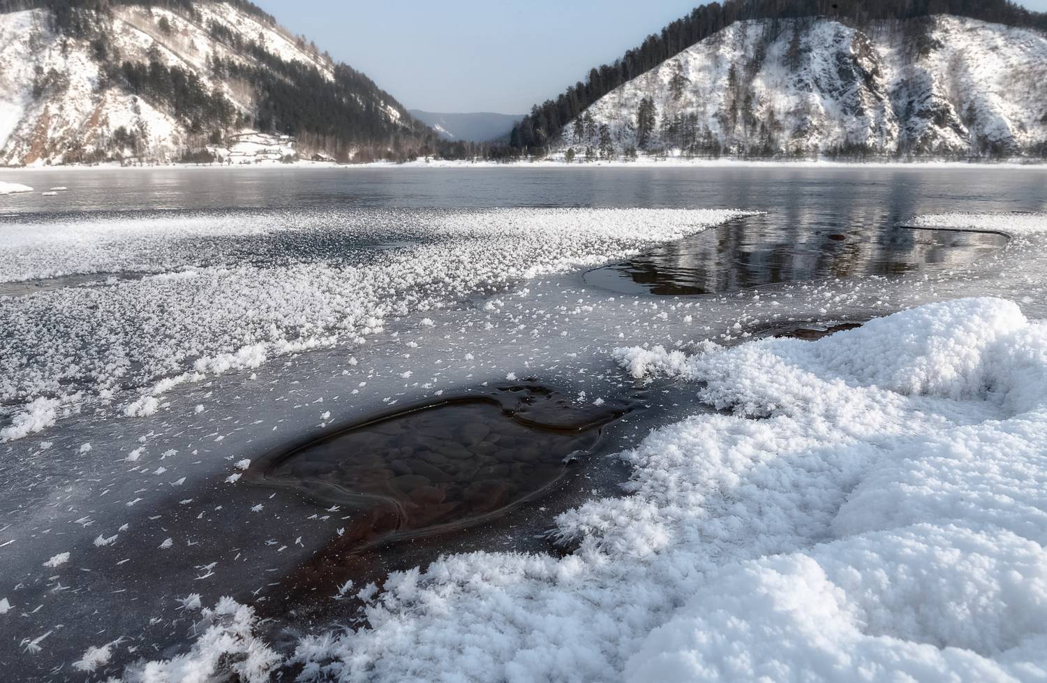 сибирь, енисей, проталины, берег, Фомина Марина