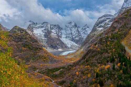 Тебердинский заповедник,ледник Хакель