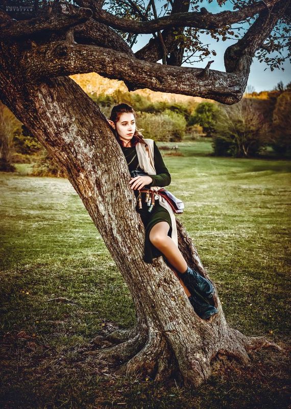 косплей, девушка, эльфийка Уют родного леса фото превью