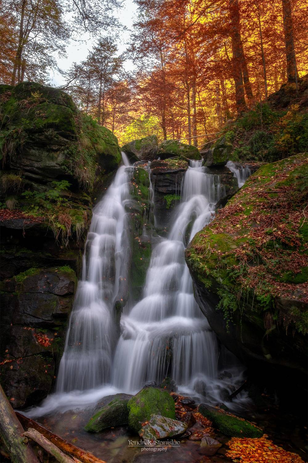 пейзаж, водопад, вода, осень, лес, карпаты, landscape, waterfall, water, autumn, forest, carpathians, Yendrek Stanislav