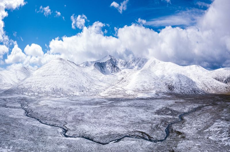 хакасия, снег, горы Сотый перевал фото превью