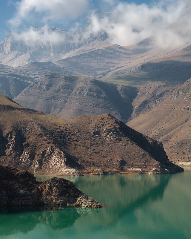 гижгит, озеро, кбр, кавказ, горы, науджидза Рыбаки фото превью