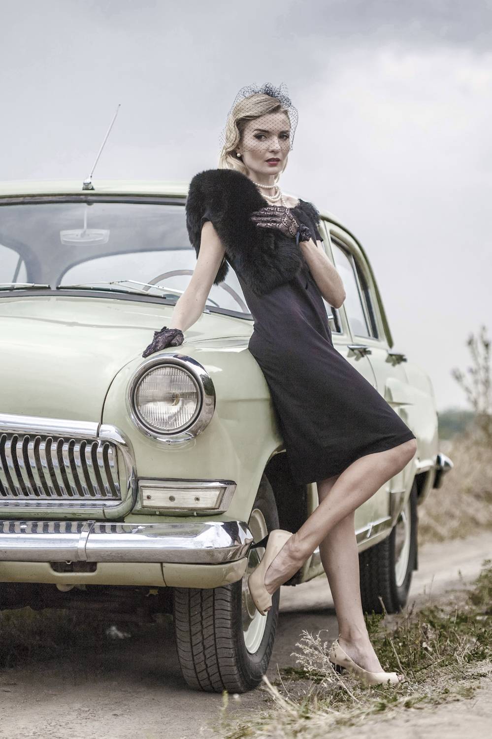 девушка, ретро, образ, автомобиль, волга, Дёгтев Евгений
