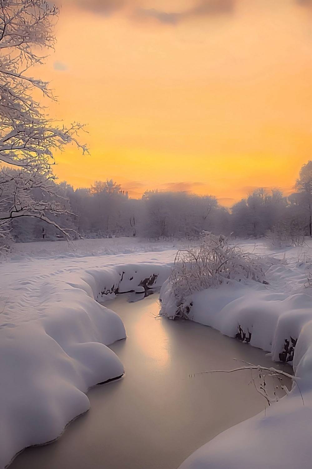 пейзаж, landscape, nature, природа, зима, winter, sunset, закат, лес, forest, Julia Kaissa