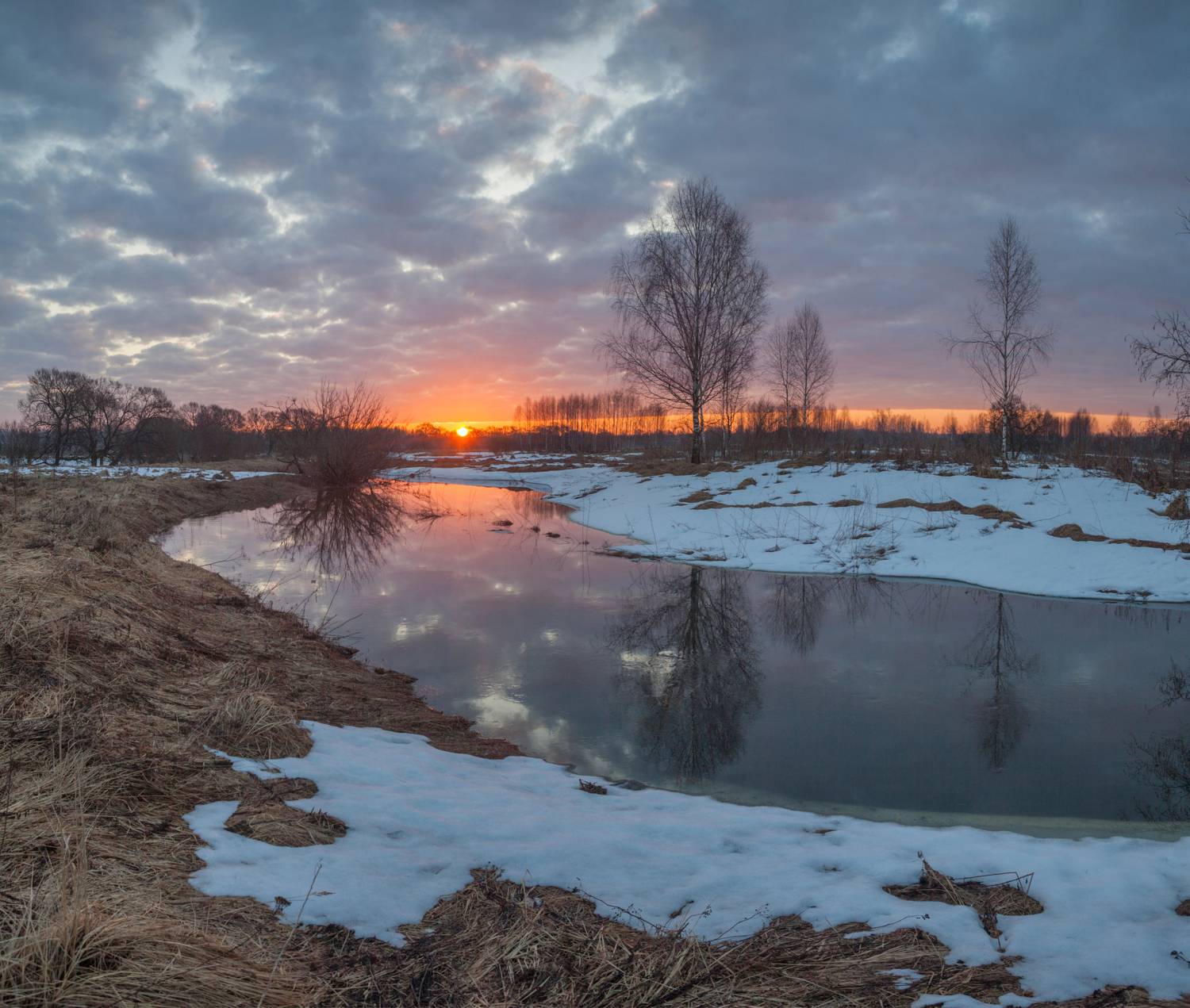 весна, река, рассвет, Свистков Александр