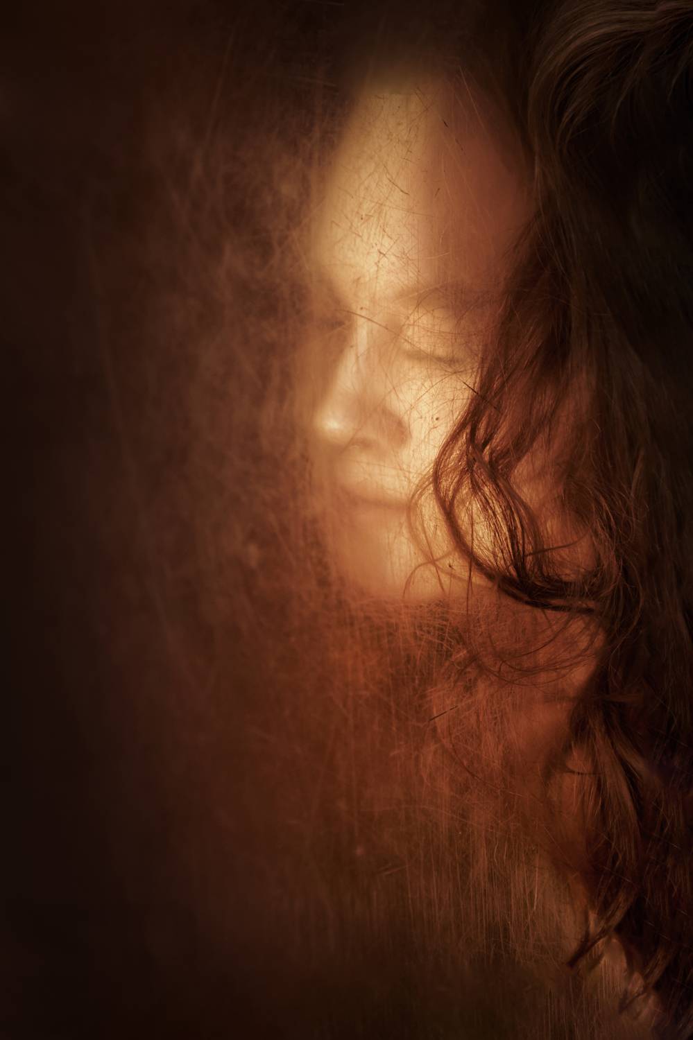 девушка, живопись, отражение, портрет, Дарья Комарова