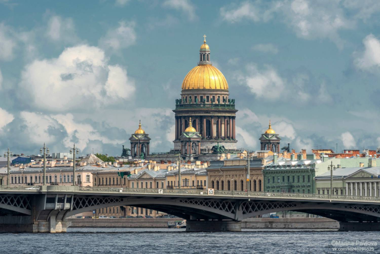 город, архитектура, санкт-петербург, исаакиевский собор, храм, река нева, благовещенский мост, городской пейзаж, Павлова Марина