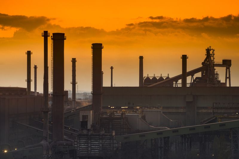 Horizontal, Industry, Factory, Chimney, Landscape, Steelmill, Irowork, Industrial Steel mill фото превью