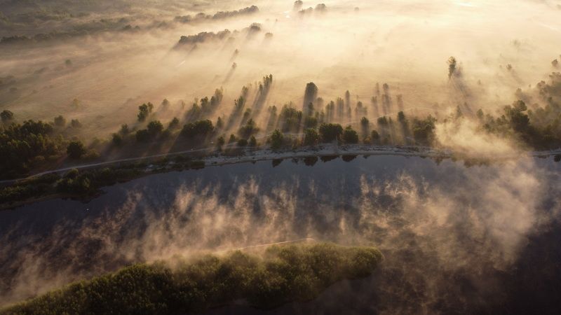 Утро над рекой фото превью