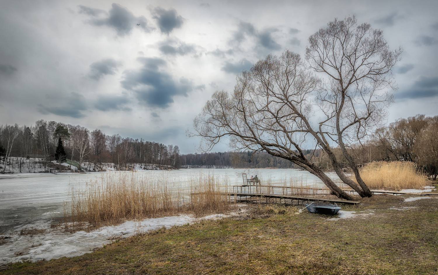 весна, пирс, лёд, пейзаж, Сергей Аникин