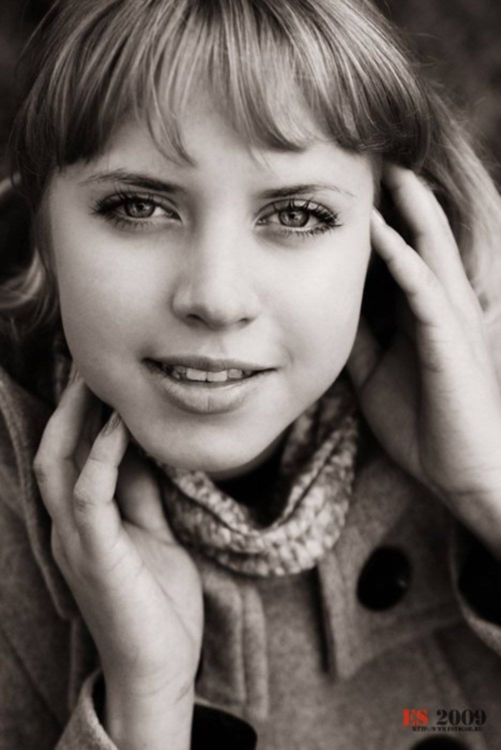 девушка, портрет, монохром, глаза, Ekaterina Samorukova