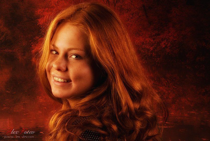 осень,девушка,рыжулька  фото превью