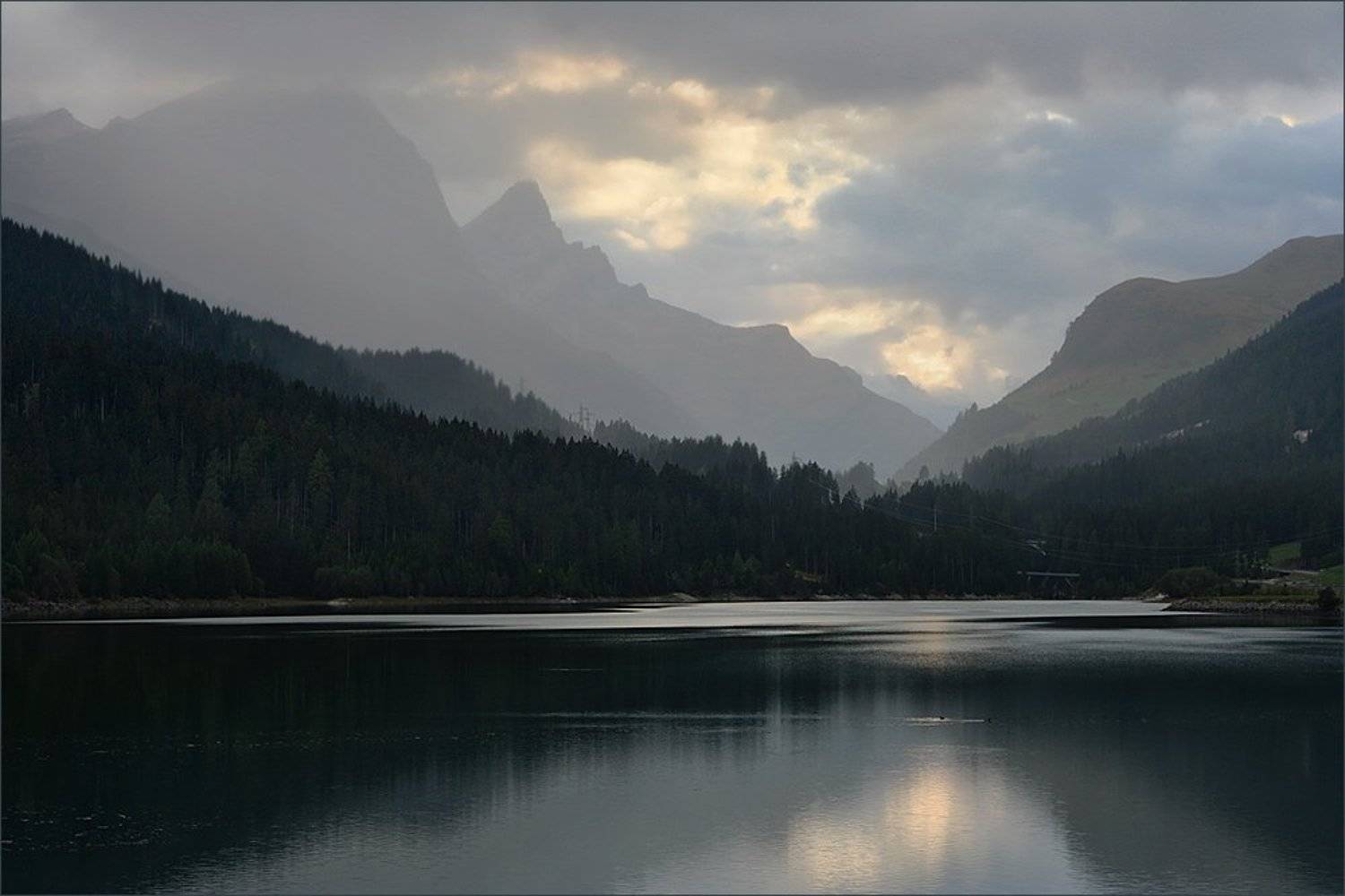 альпы, озеро, швейцария, Julia Art