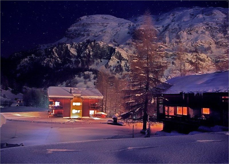 Ночь в горах фото превью