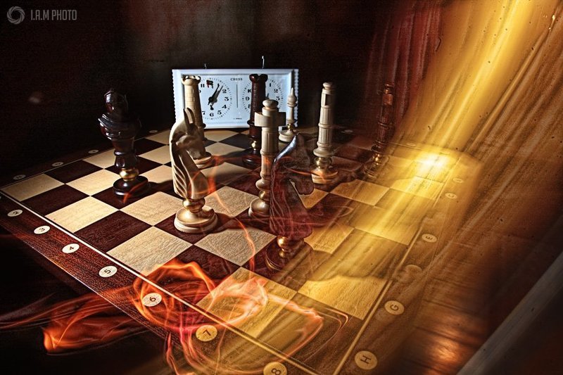 шахматы, свет Шахматное помешательство... фото превью