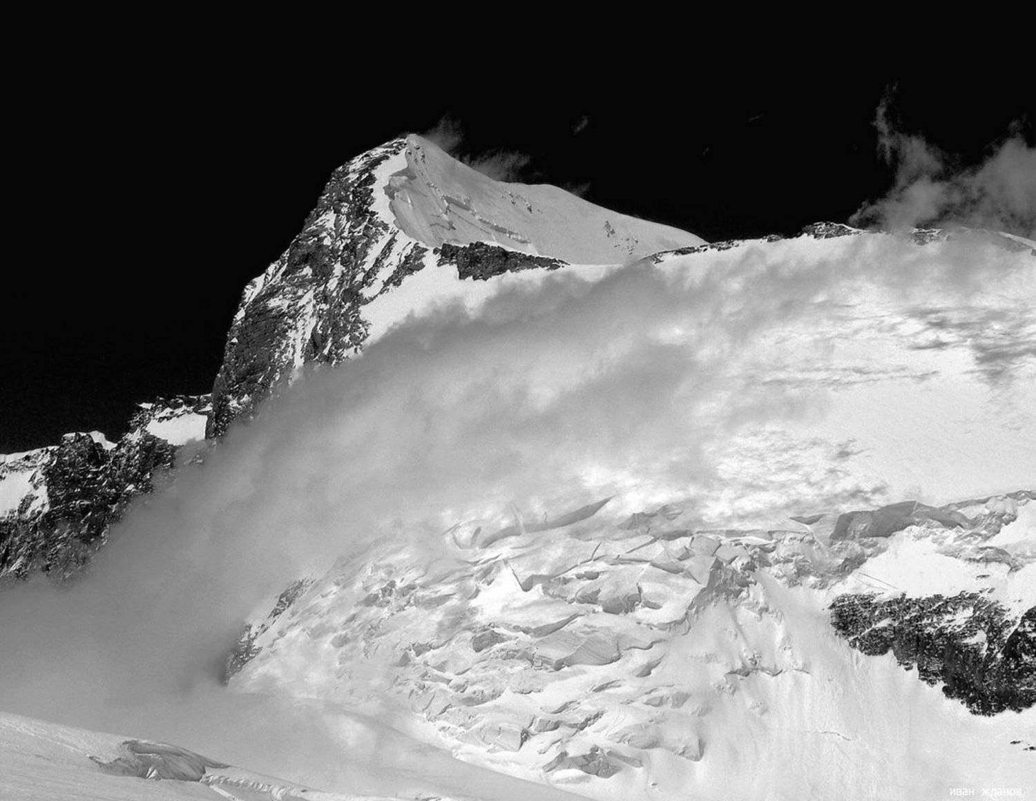 горы, памир, ледник, вершины, облака, туризм, альпинизм, пик коммунизма 7495м, Иван Жданов