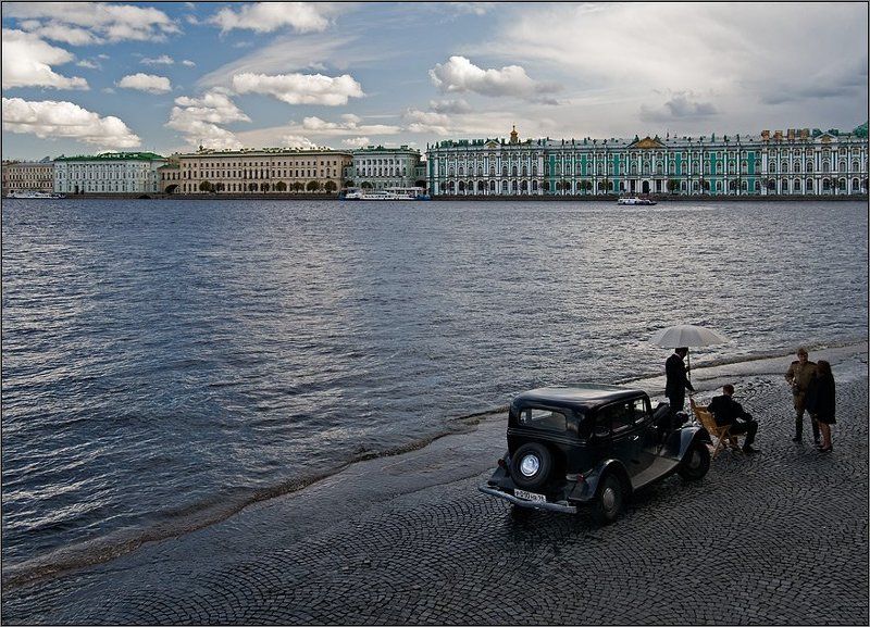 петербург, нева, стрелка, ретро, октябрь А Ленин в Польше... фото превью