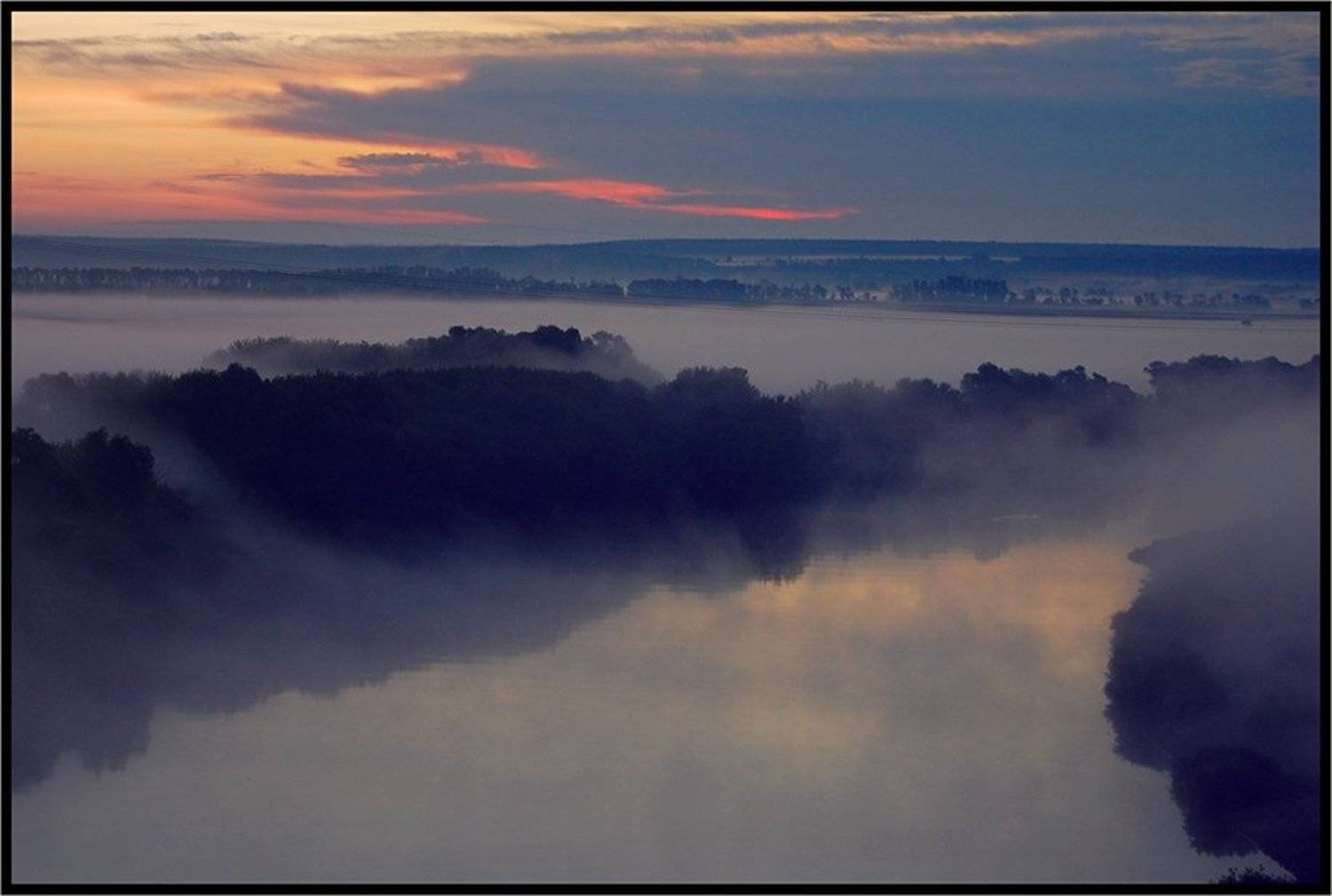 туман, утро, рассвет, дон, река,, Срибный Евгений