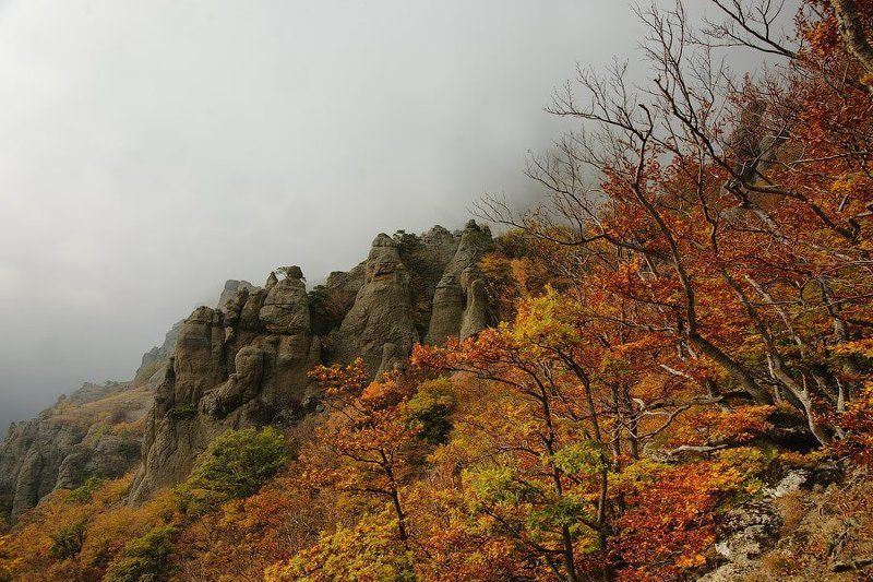 крым, демирджи, горы Осень в горах. фото превью