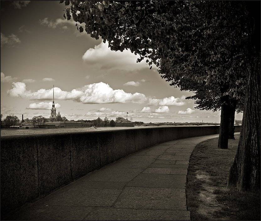 петербург, петропавловка, центр, стрелка, сепия, Kirill Shapovalov