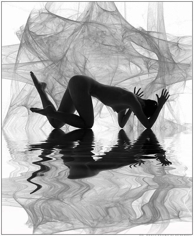 ню, силуэт, абрис *** фото превью