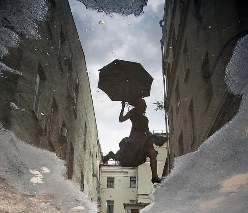 город, дождь, шапочка, прыгать шери боббинс фото превью