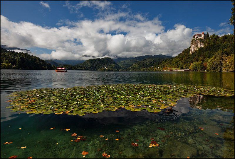 словения, озеро, блед, замок Два взгляда на одно место. Взгляд второй, начало подъёма к замку. фото превью