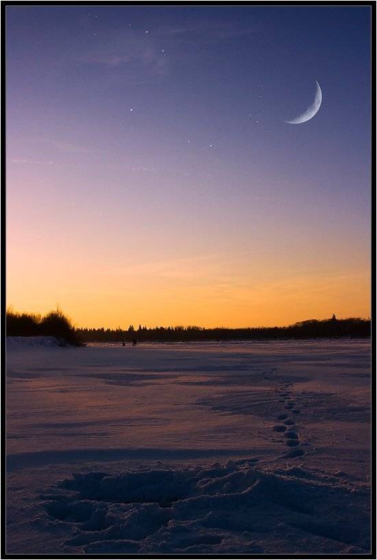 рыбалка, пейзаж,природа,лунка,луна,месяц,владимир,шипулин,фотограф,томск, Vladim_Shipulin