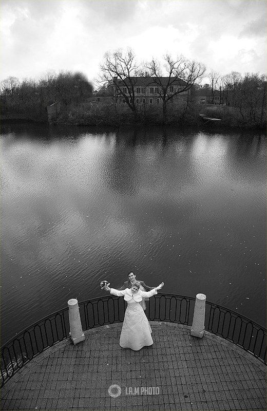 свадьба, пара, женитьба, вода, небо .. фото превью