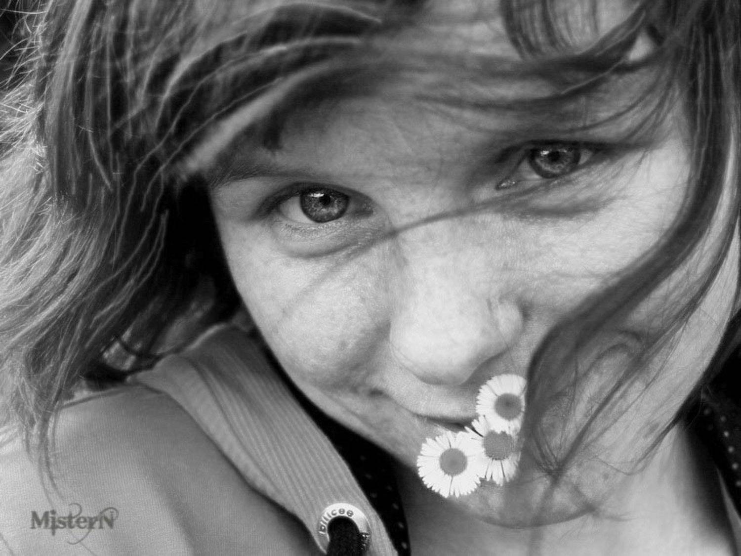 mistren,ветер,девушка,ромашки,нежный взгляд, mistern