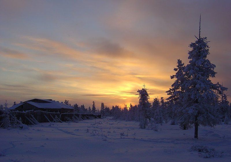 Зимний вечер фото превью