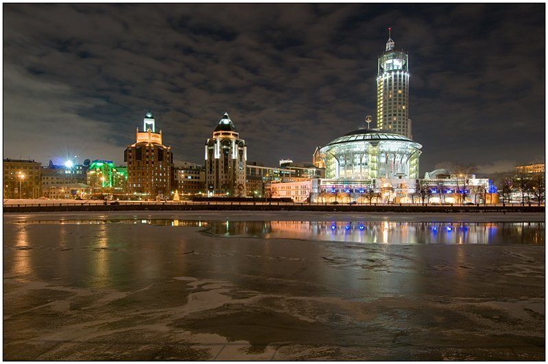 москва, зима, вечер, вода Прогулки по Москве фото превью
