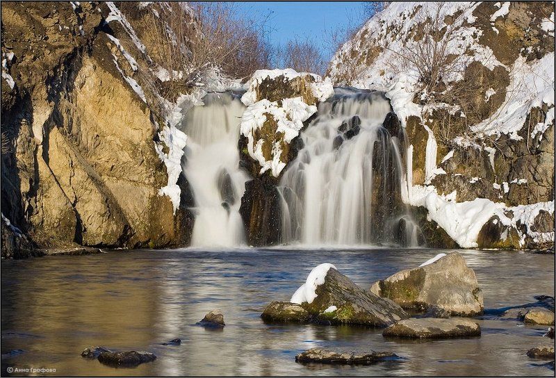 нсо, водопад, белово, осень, аня графова Беловский водопад фото превью