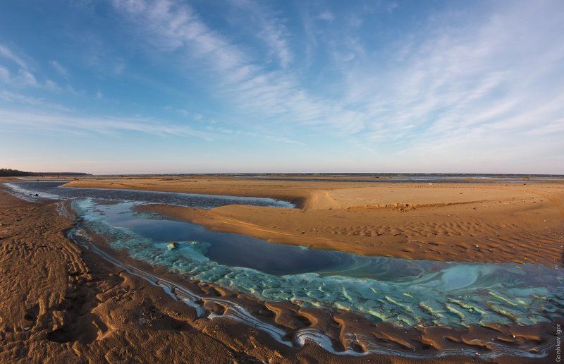 автопортрет, берег, вечер, вода, закат, камни, море, озеро, осень, пейзаж, песок, побережье, рыбинское водохранилище, утро, фактура, цвета Цвета и фактуры Рыбинского моря фото превью