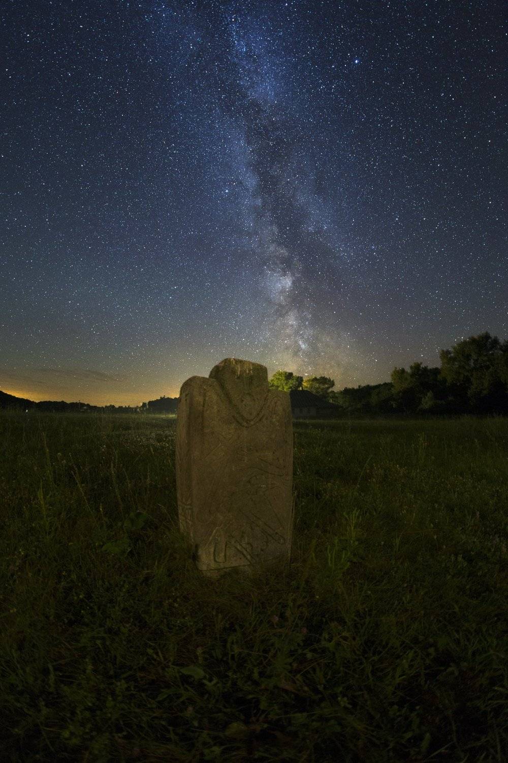 ночь , звезды, Млечный путь, идол, август,, Валентин Гайдай