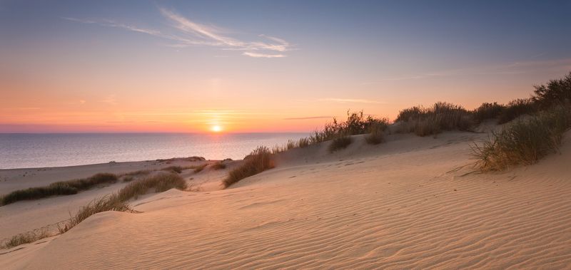 песок дюны рассвет Дюны Куршской косы фото превью