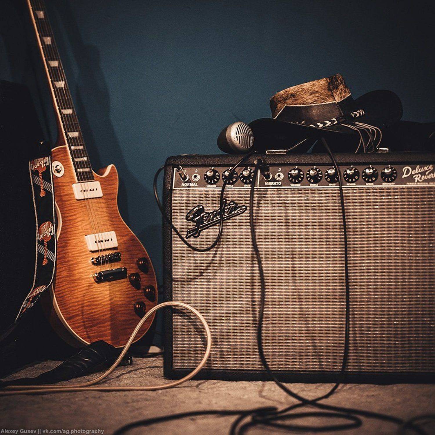 blues,rock,guitar,stage,music,hat,gibson,fender, Алексей Гусев