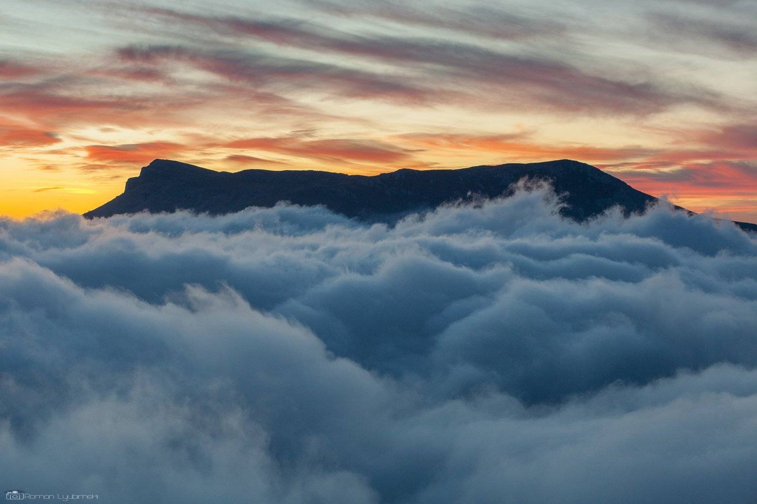 гора, крым, пейзаж, закат, облака, осень, россия, , Роман Любимский