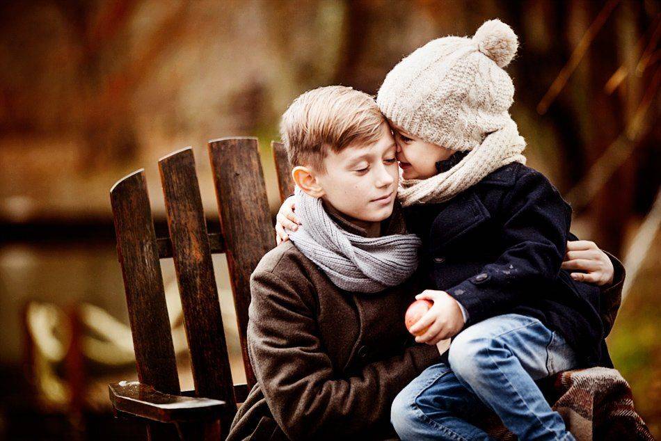 портрет,дети,братья,осень, Мария Монастырная