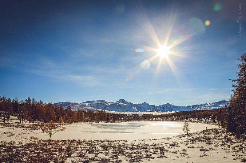 горный, алтай, улаганские, перевал, озеро, киделю, зима, снег, горы, вершины, лёд Киделю фото превью
