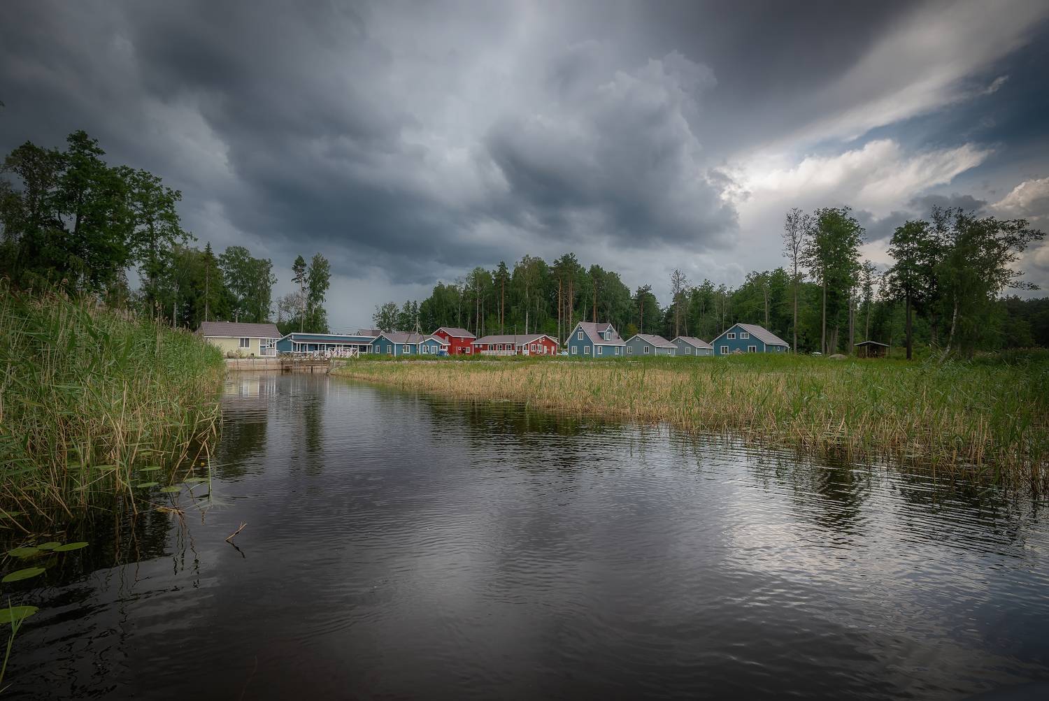 тучи, лето, слобода, озеро, вуокса, Сергей Аникин