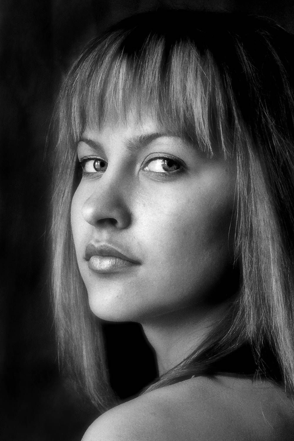 портрет, девушка, чб, взгляд, апатиты, Николай Смоляк