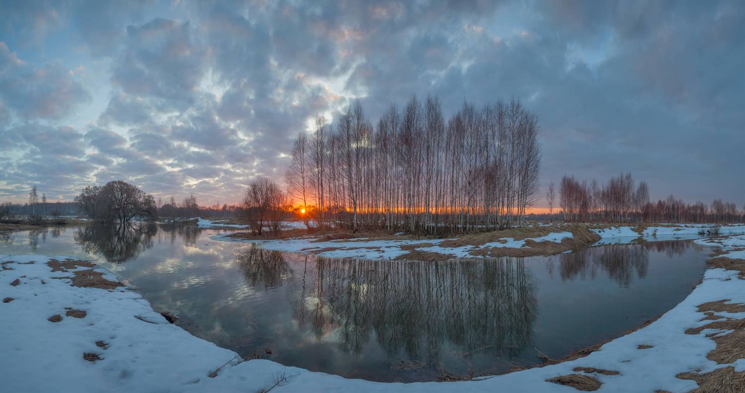 весна, река, рассвет, Свистков Александр