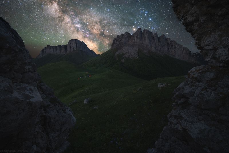 тхач, фототур, яковлевфототур, большойтхач, кавказ, адыгея, горы Ночь у Чертовых ворот фото превью