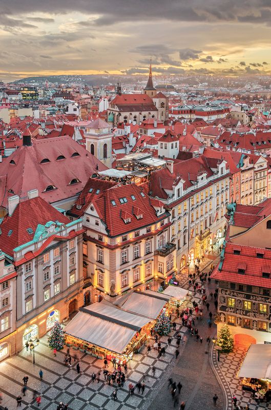 prague, прага, чехия, czech, закат Пражский закат фото превью